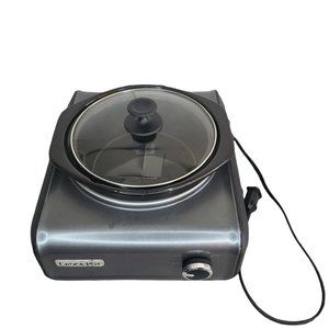 Crock Pot Hook Up Connectable Slow Cooker Round 2.5 qt Charcoal SCCPMD2-CH Works